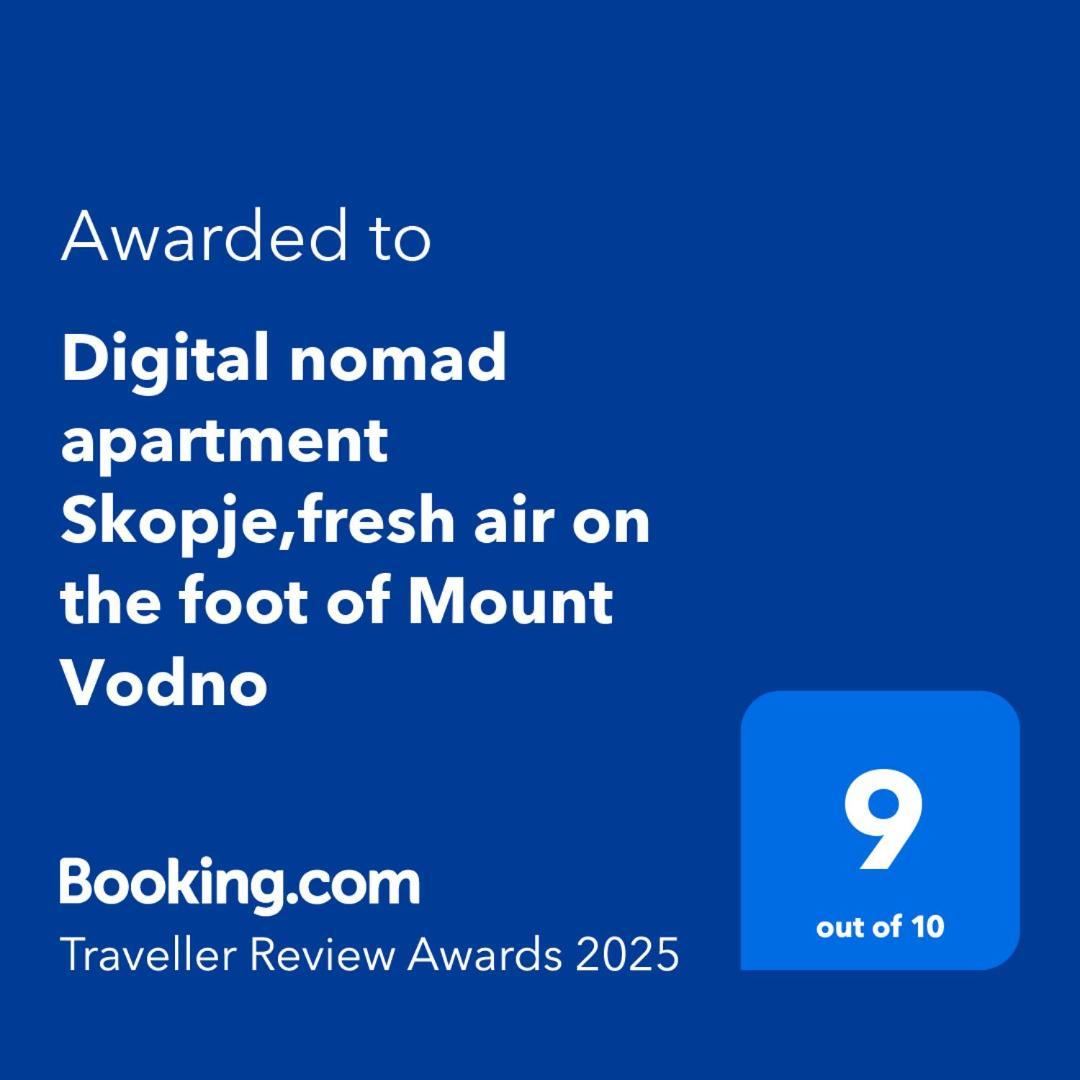 Digital Nomad Comfy Apartment,Foot Mountain Vodno And Millennium Cross,19 Min By Walk To Cener,Free Parking Skopje Exterior foto